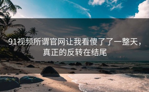 91视频所谓官网让我看傻了了一整天，真正的反转在结尾