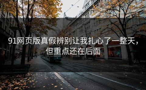 91网页版真假辨别让我扎心了一整天，但重点还在后面